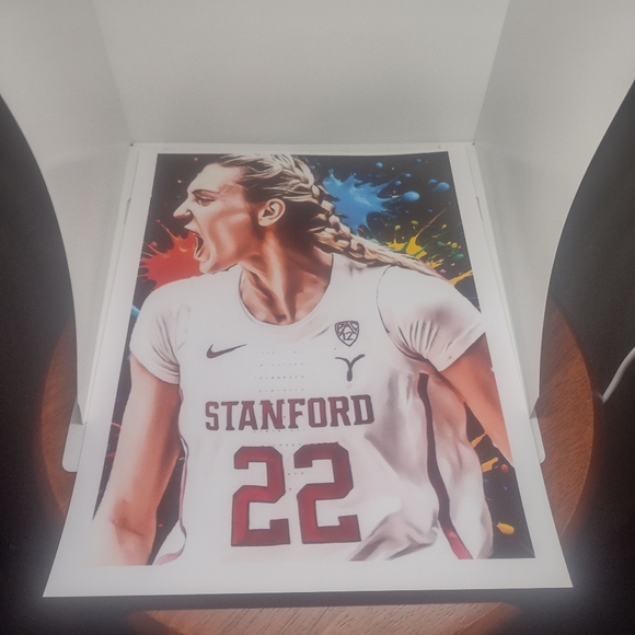 NEW!💯 CAMERON BRINK ULTRA GLOSSY 8.5x11 COLOR ART STANFORD BASKETBALL POSTER!🤩 - Picture 3 of 9